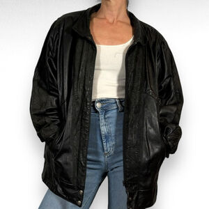 Vintage Black Leather Jacket